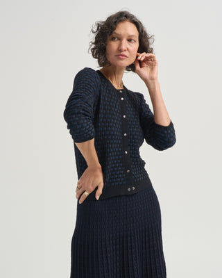 elite two tone cardigan