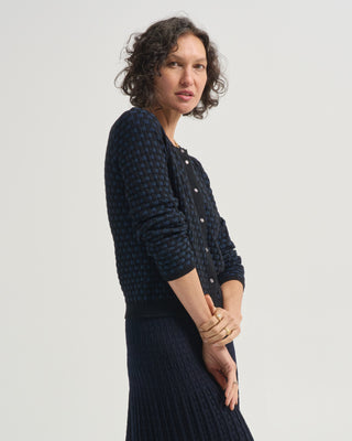 elite two tone cardigan