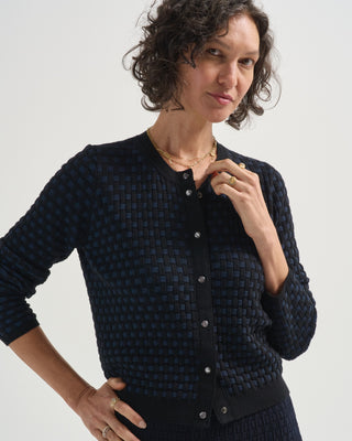 elite two tone cardigan