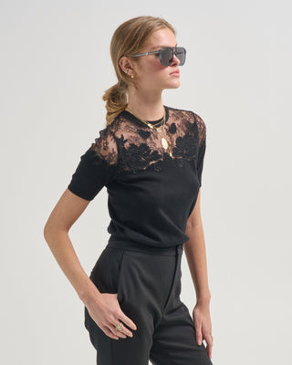 ella short sleeve lace top