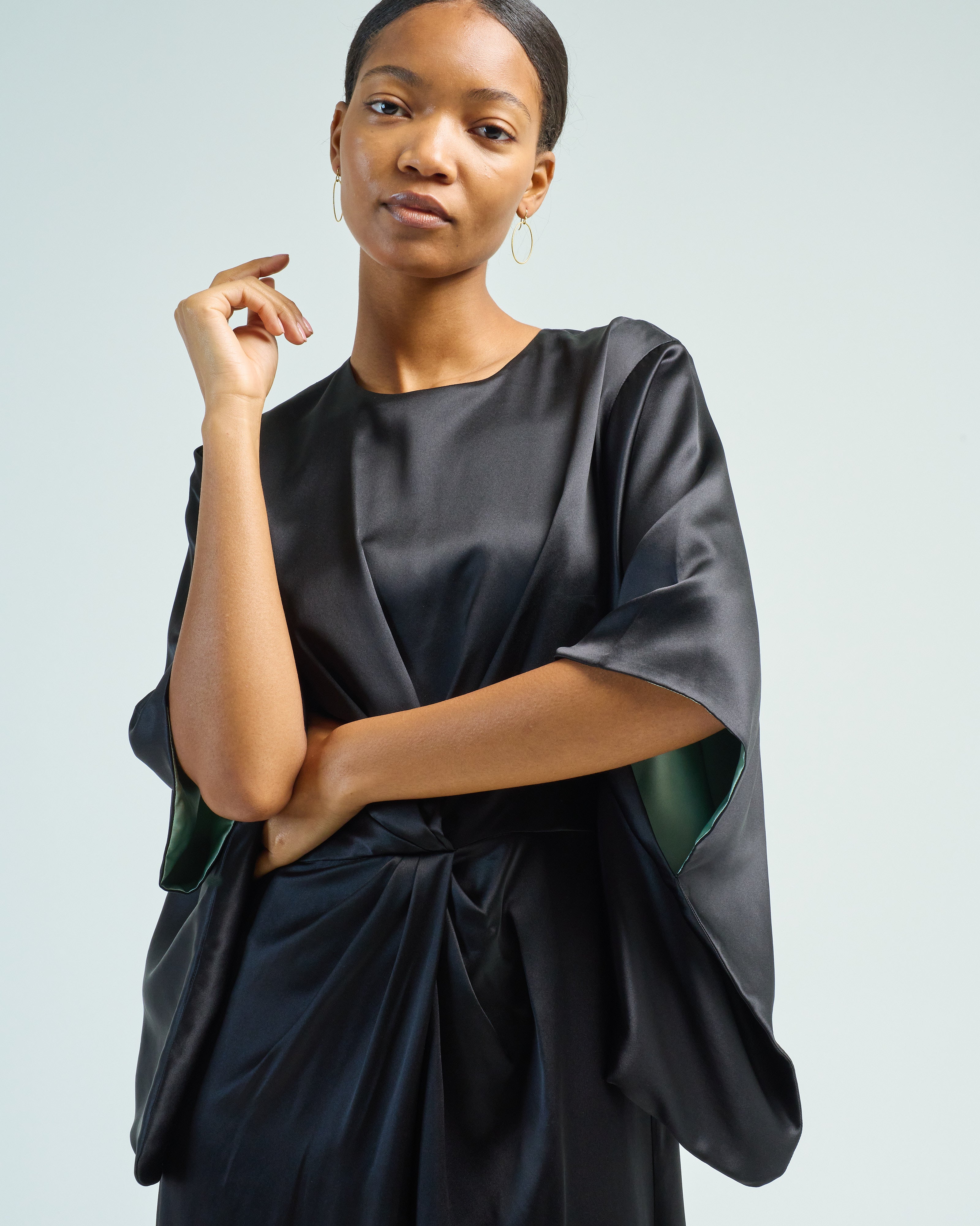 ellis midi dress E. Stott Ellis Midi Dress Black/Mint