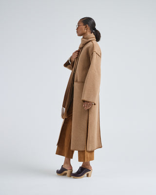 embroidered scarf coat