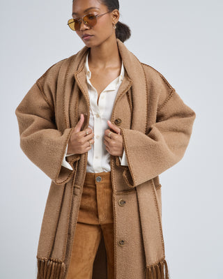 embroidered scarf coat