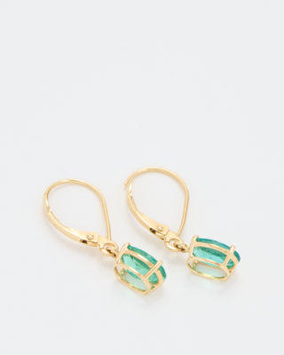 emerald drop earrings