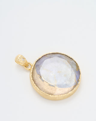 ethereal painted moon pendant