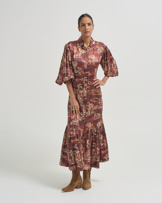 ezra silk shirtdress