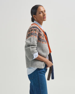 fairisle cardigan with bow