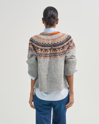 fairisle cardigan with bow