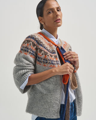fairisle cardigan with bow
