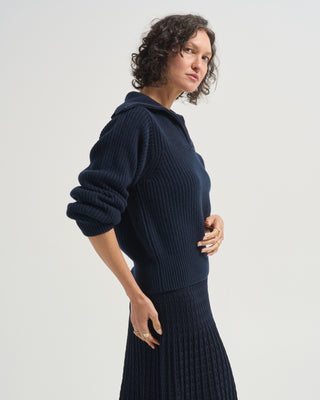 fantin long sleeve polo sweater