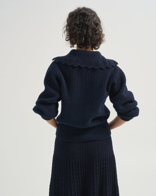 fantin long sleeve polo sweater