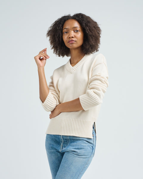 Demy Lee Faris Cotton Sweater Off White