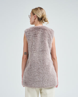 faux fur vest long