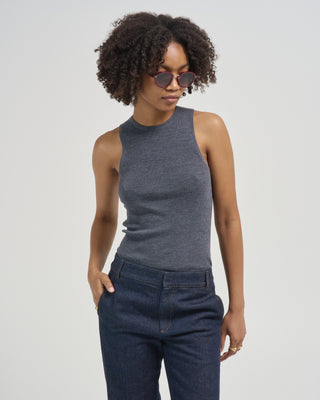 feather weight ribbed cut out tank