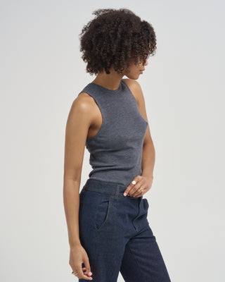 feather weight ribbed cut out tank