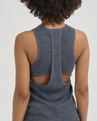 feather weight ribbed cut out tank