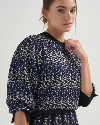 felin animal print sweater