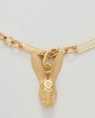 figaro bracelet with hare charm