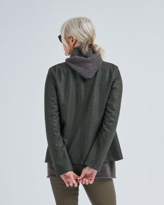 fitted blazer flannel cashmere