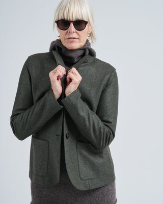 fitted blazer flannel cashmere