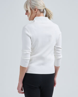 fitted polo cardigan