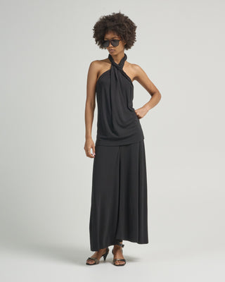 flared jersey skirt