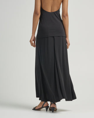 flared jersey skirt