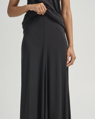 flared jersey skirt