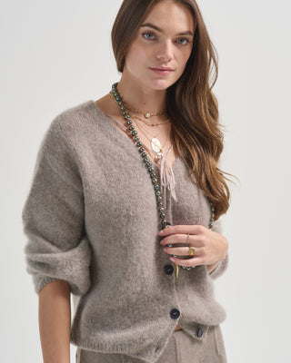 fluffy cardigan