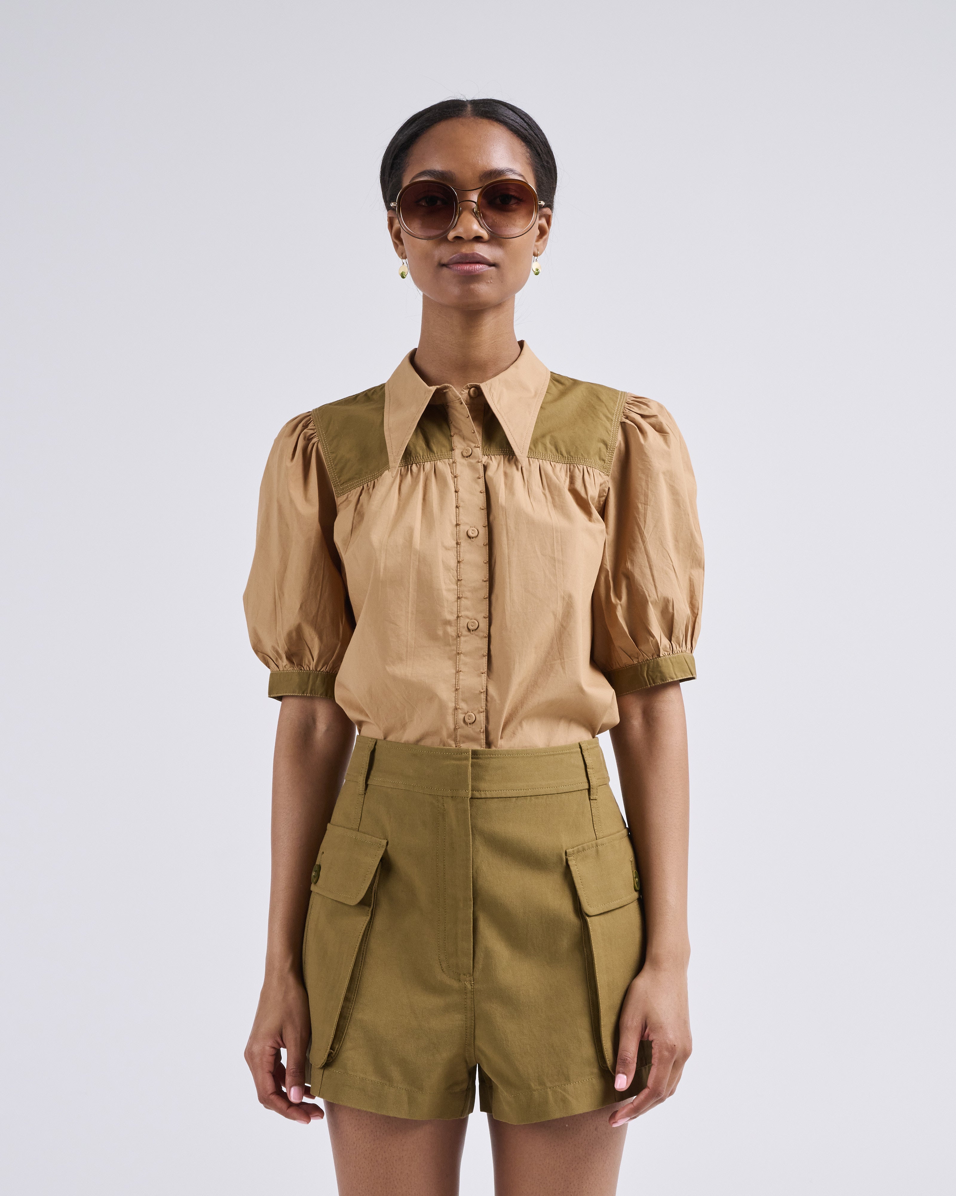 Ulla Johnson Freja Top Sahara Colorblock