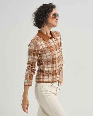 fringe plaid elle shirt