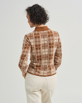 fringe plaid elle shirt