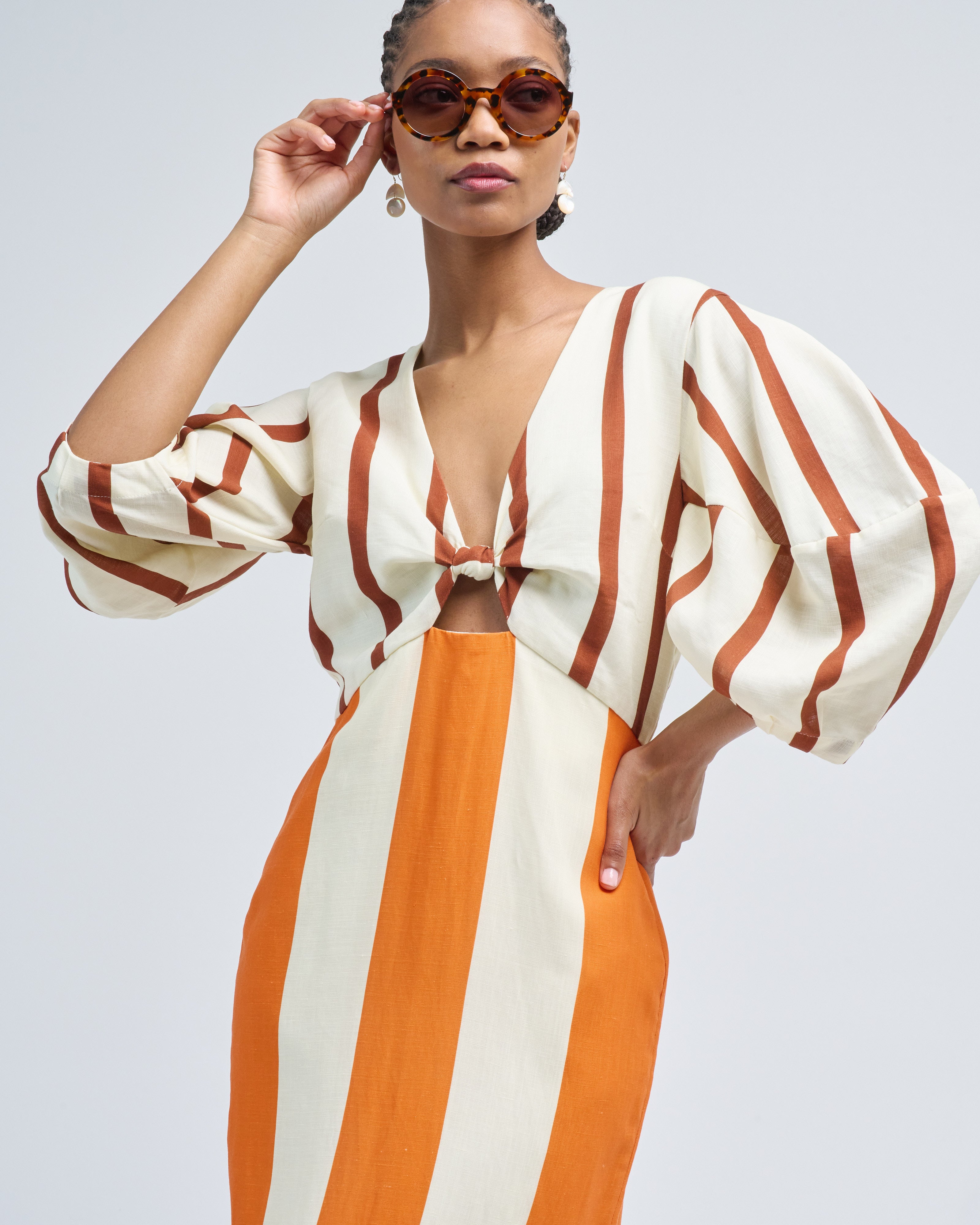 Cala De La Cruz Gaia Dress Bengal Multi Cala De La Cruz Gaia Dress Bengal Multi