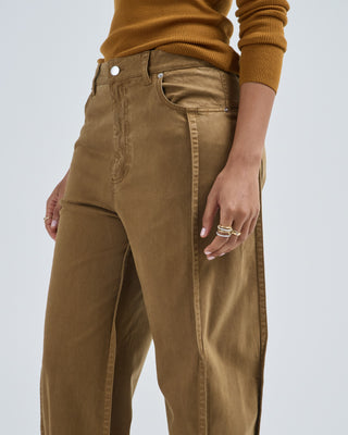 garment dyed stretch twill tuck pant