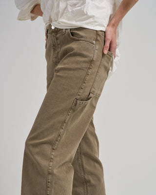 garment wash stretch twill slouchy carpenter jean