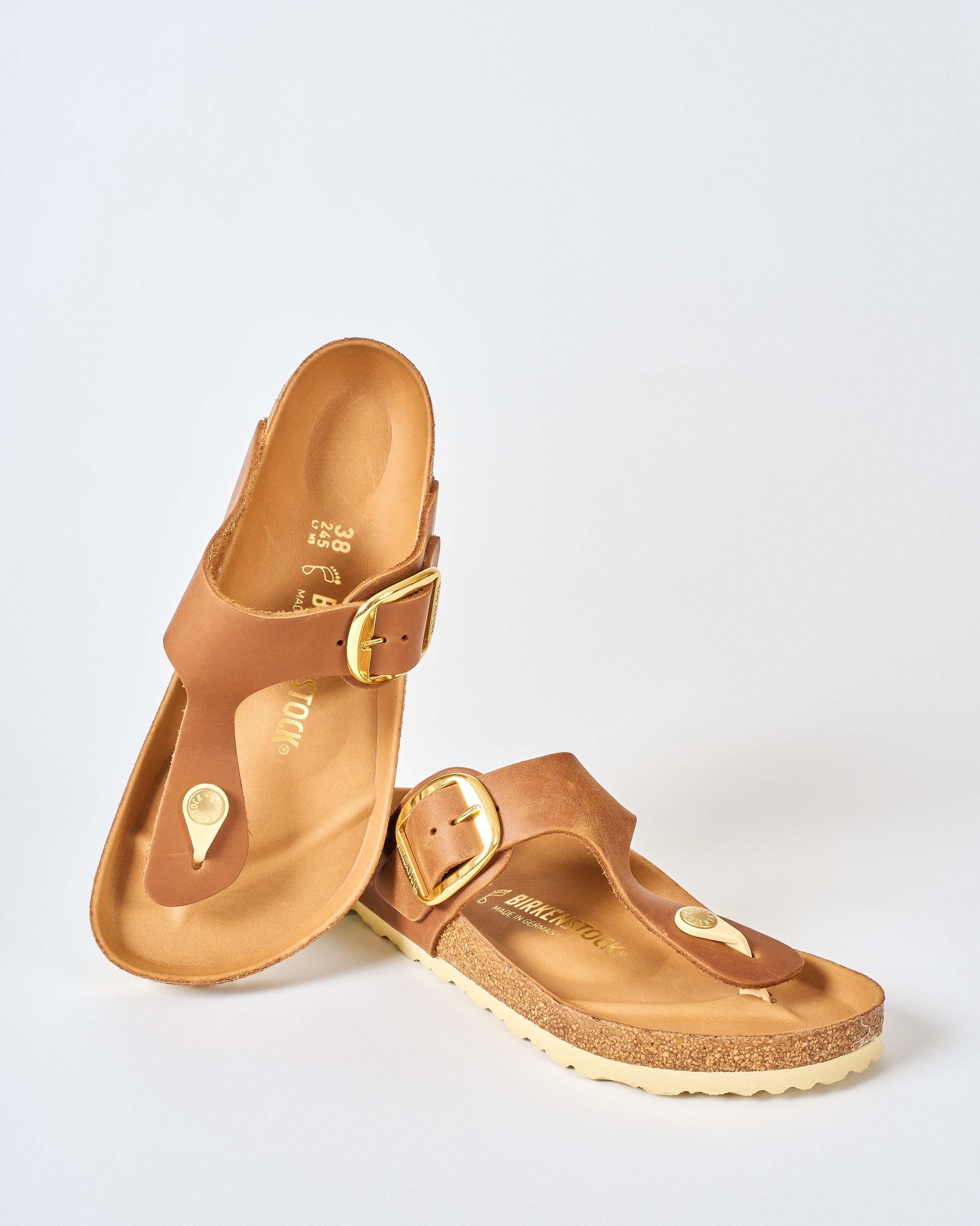 Birkenstock Shoes Birkenstock Gizeh Big Buckle Cognac 40