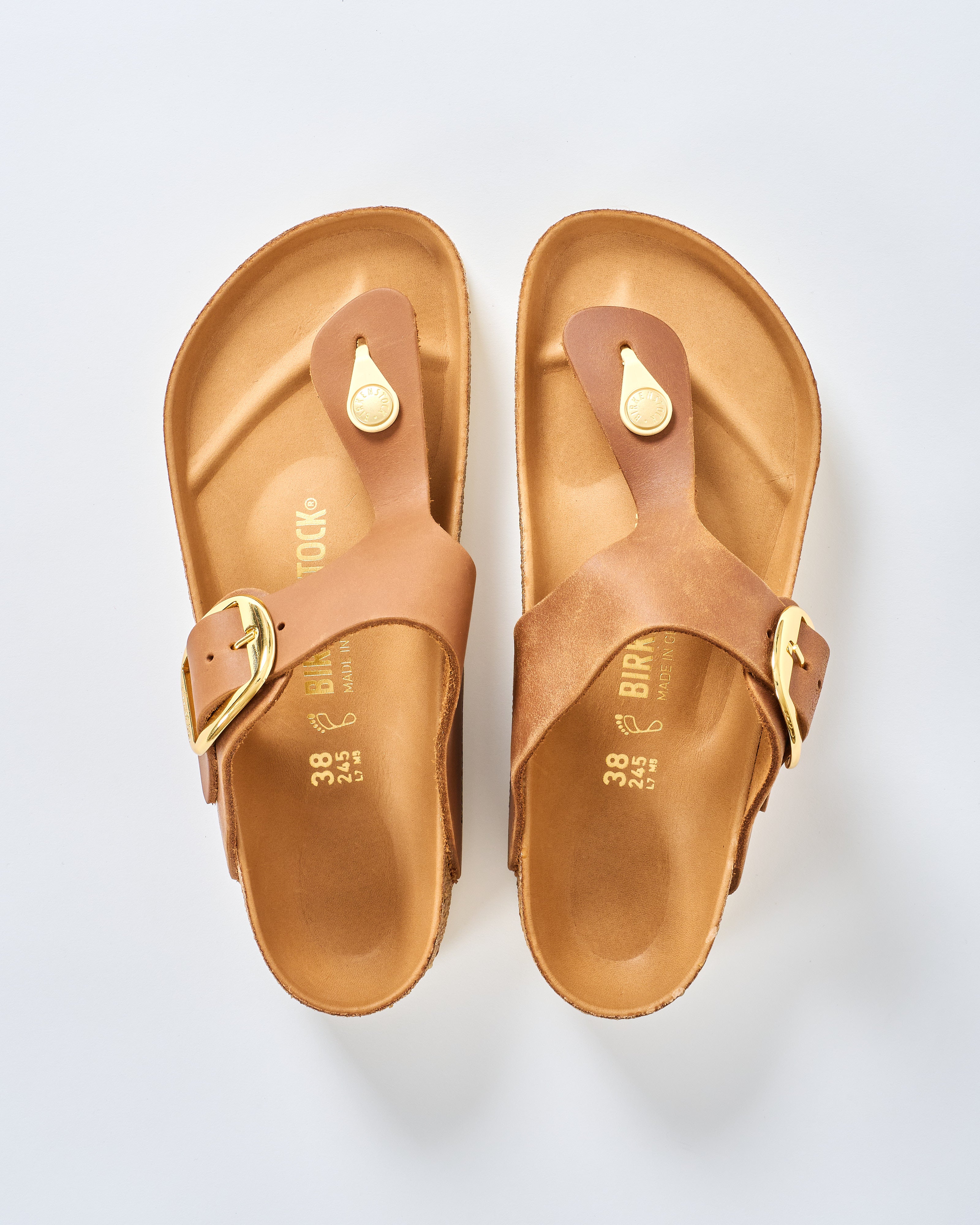 Birkenstock Gizeh Big Buckle Cognac Oiled Leather