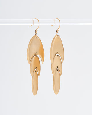 gold cactus earrings - gold