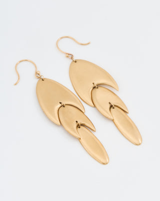 gold cactus earrings - gold