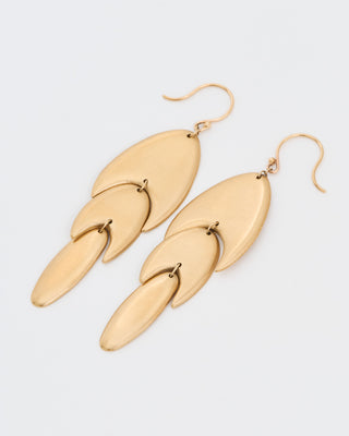 gold cactus earrings - gold