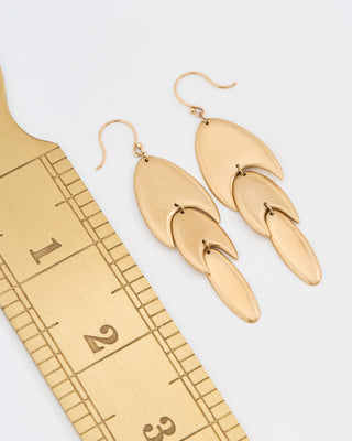 gold cactus earrings - gold