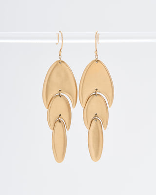 gold cactus earrings - gold