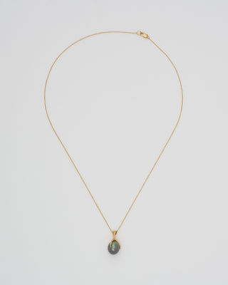 gold claw with pearl quail egg necklace