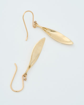 gold daisy petal earrings
