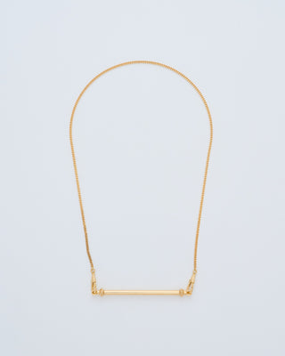 gold mini candy cane pendant on gourmette chain