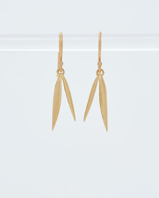 gold oat drop earrings