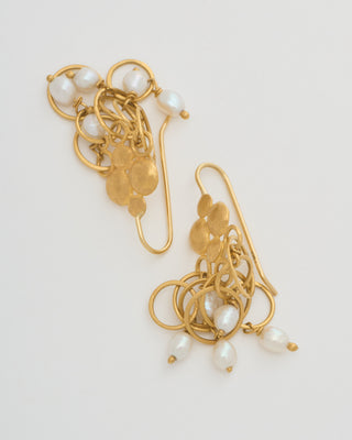 gold quatrefoil dangle earrings