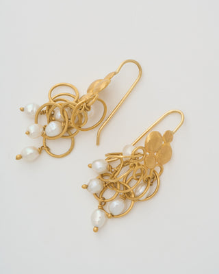 gold quatrefoil dangle earrings