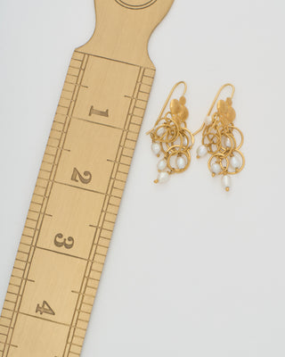 gold quatrefoil dangle earrings