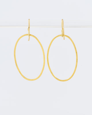 gold small oval forward facing hoops